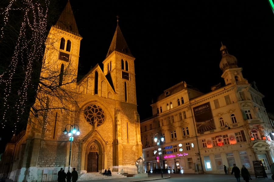 The Sacred Heart Cathedral in sarajevo bosnia