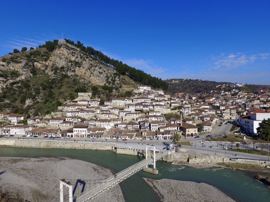 berat albania drone photo 