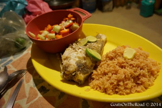 fish dinner in mexico