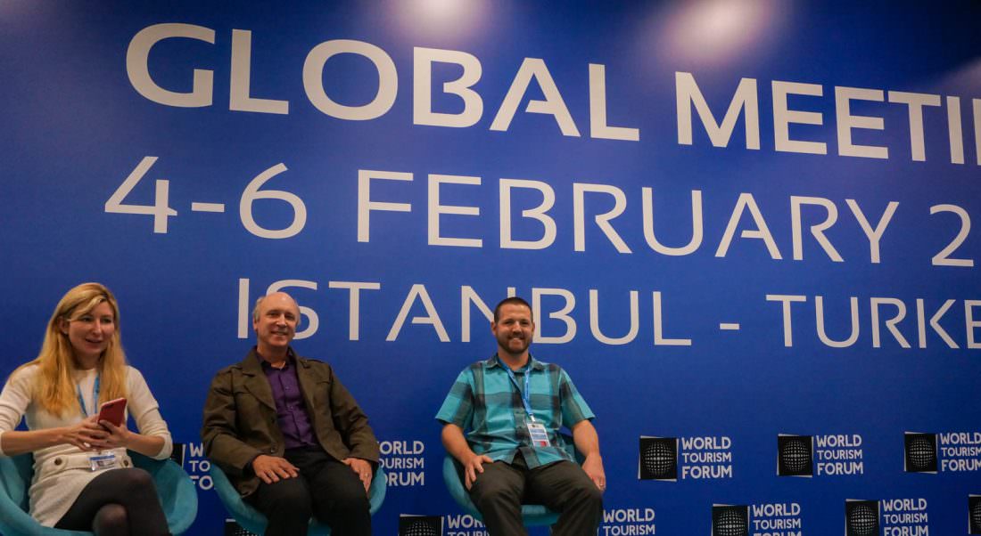 speaking at World Tourism Forum istanbul