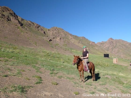 horse riding in the gobi desert