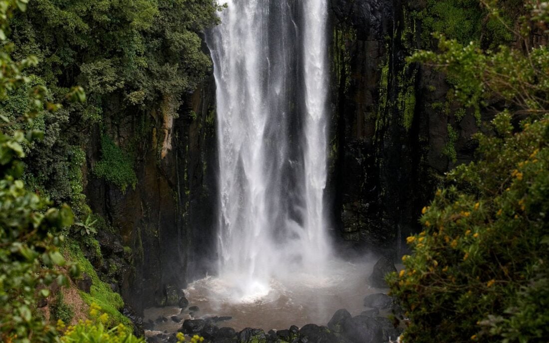 Karura Falls is a 143 meters high, Aberdares Park in Kenya.