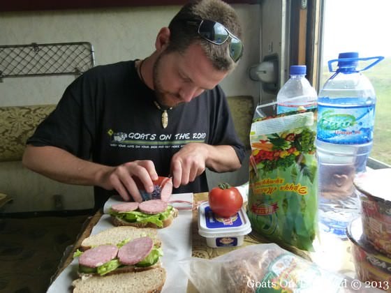 lunch on the trans siberian train