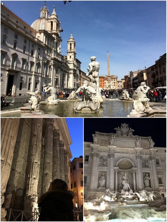 travelling to rome visit the navona plaza and trevi fountain