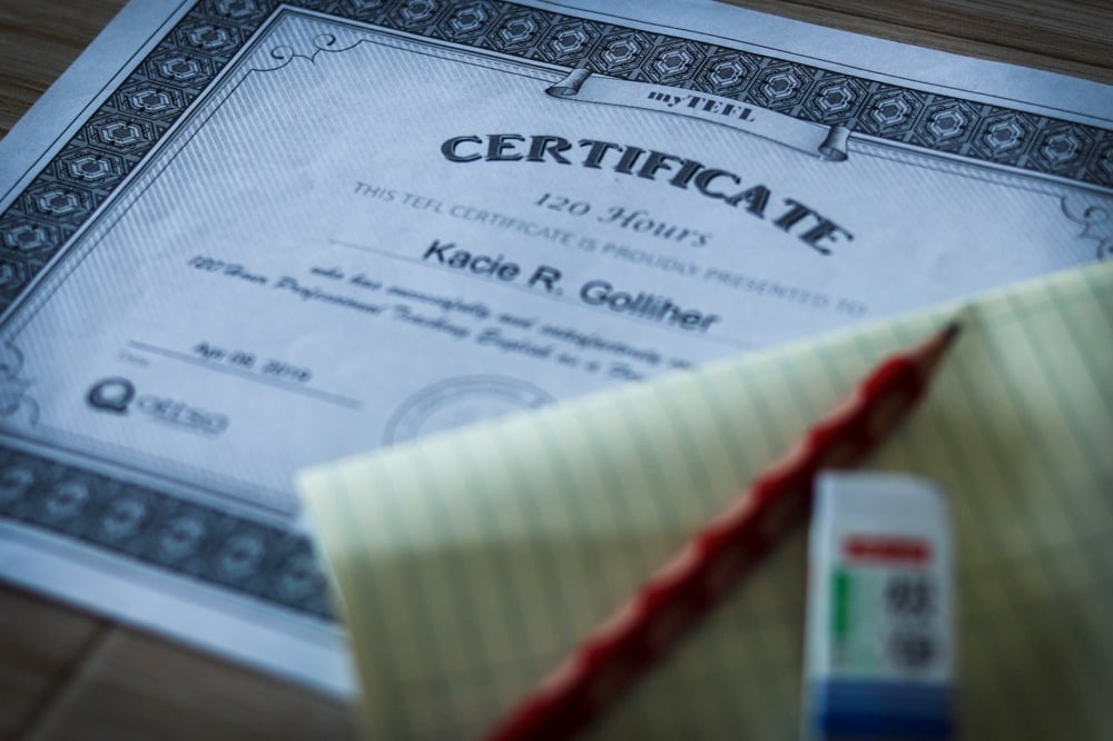 tefl certificate