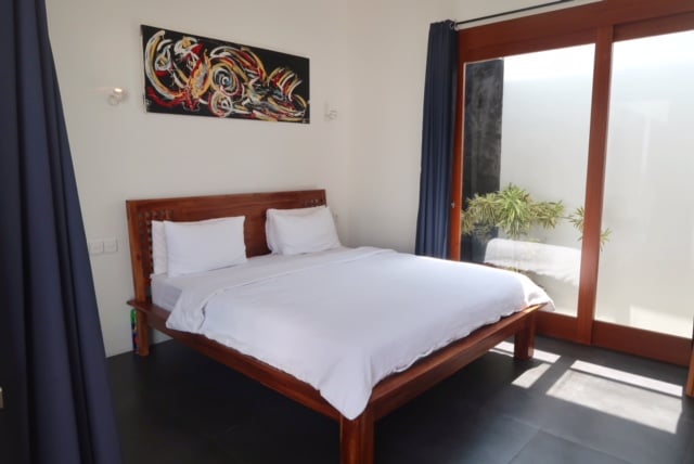bedroom in a pool villa in canggu bali