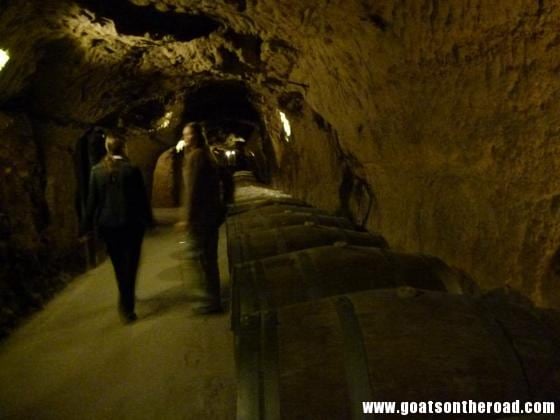 in the ancient tunnels at the Ksara Winery, Lebanon 
