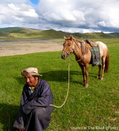 A Man And His Horse Mongolia