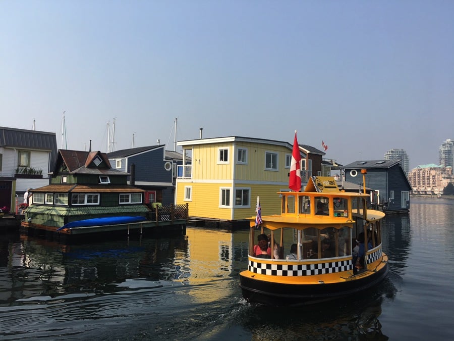 travel to victoria take a yellow taxi boat