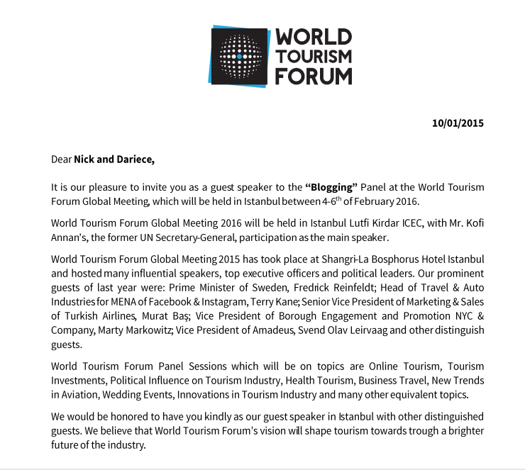 the world tourism forum in istanbul